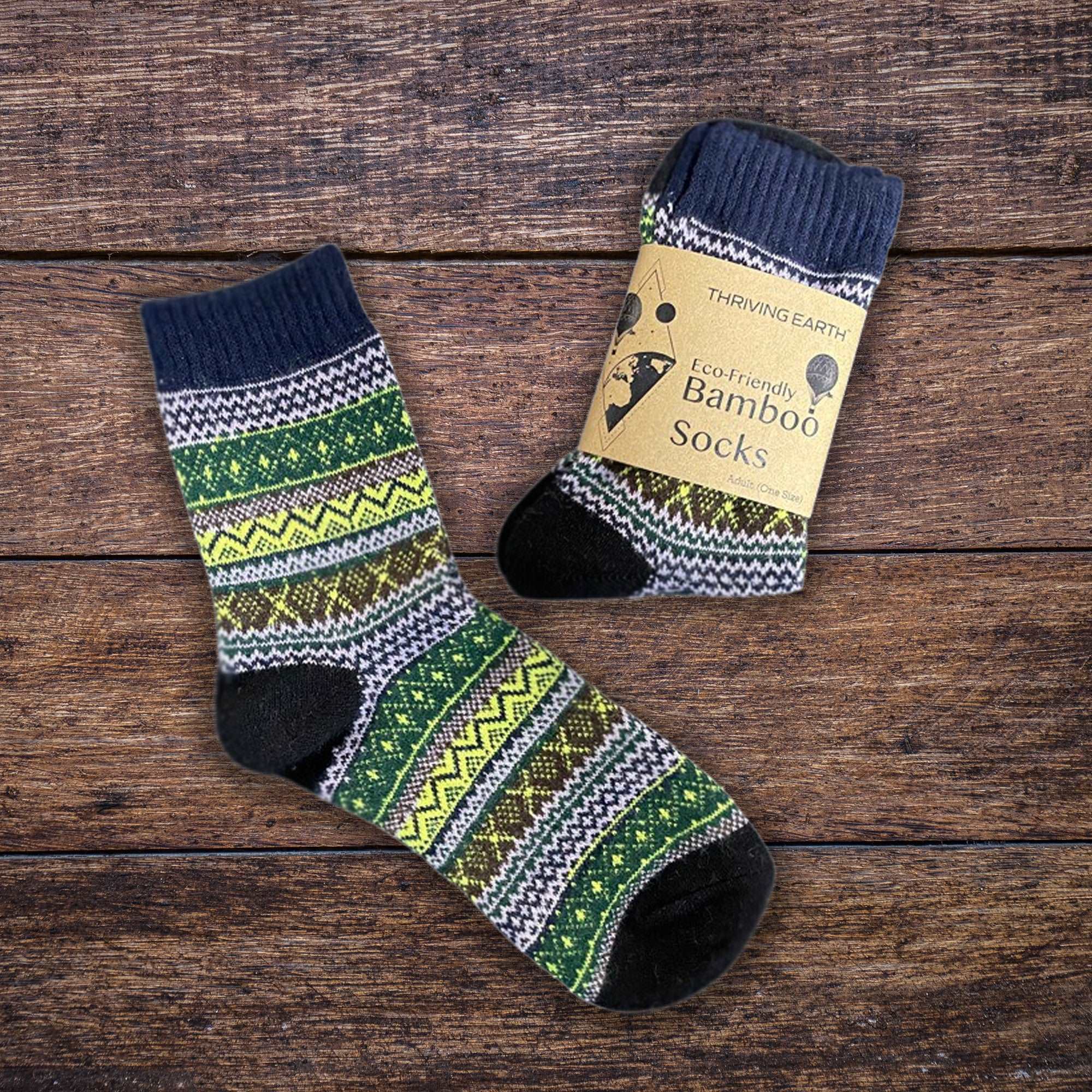 Green Caribbean Warm Winter Socks