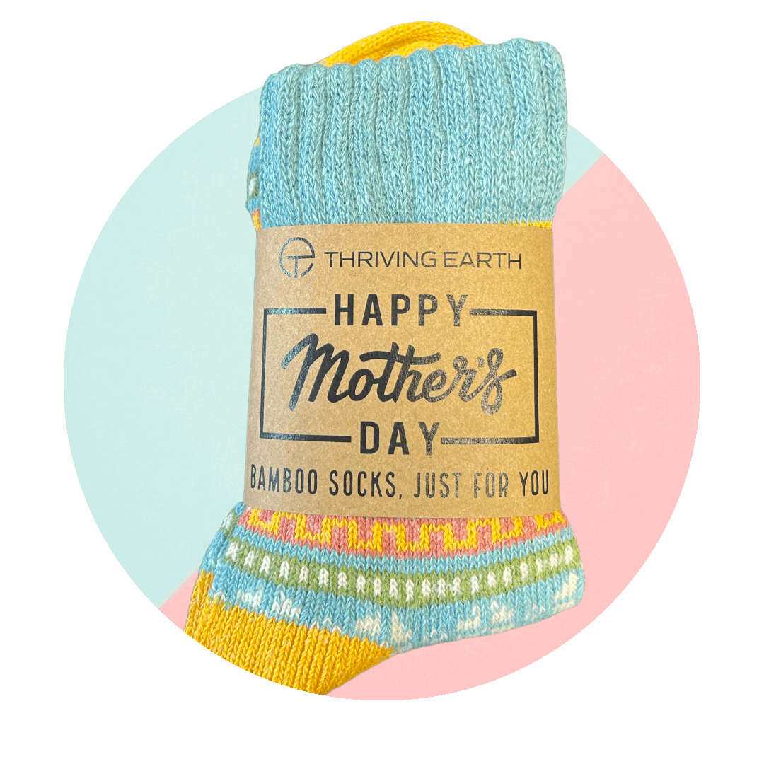 New Classics Blue & Yellow Mothers Day Bamboo Socks