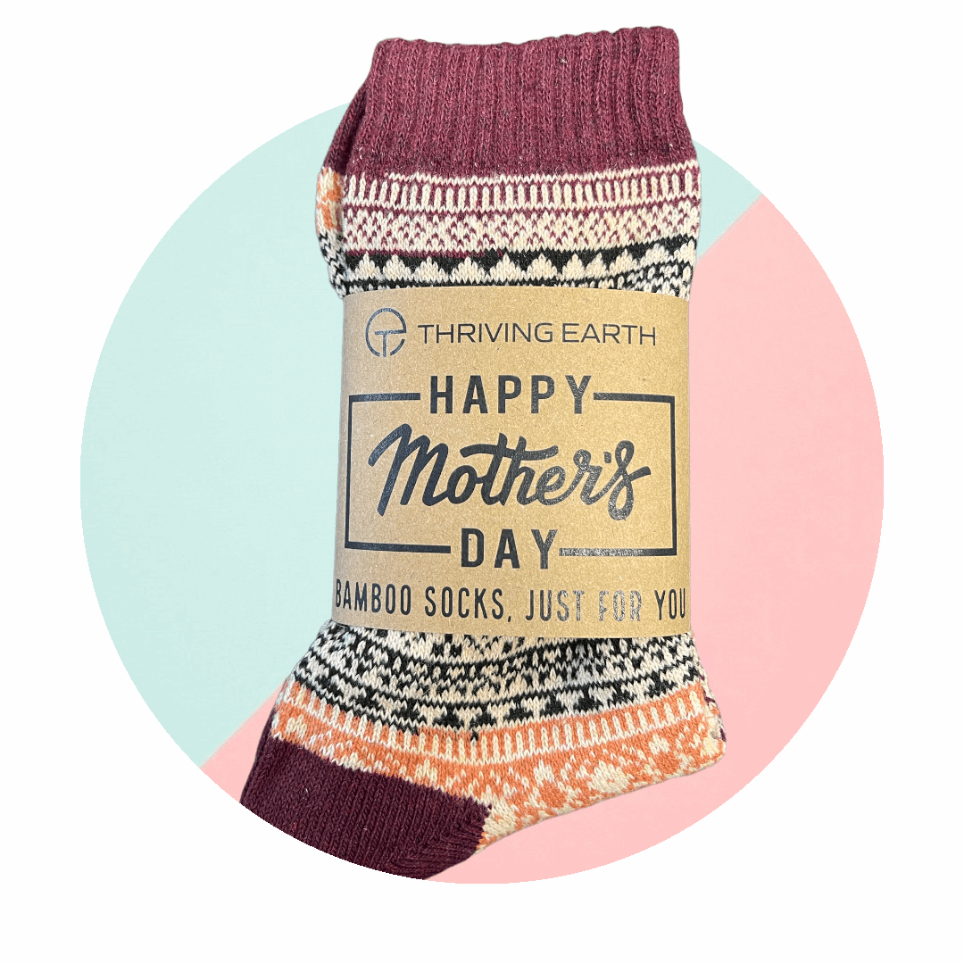 Red Bamboo Mothers Day Socks