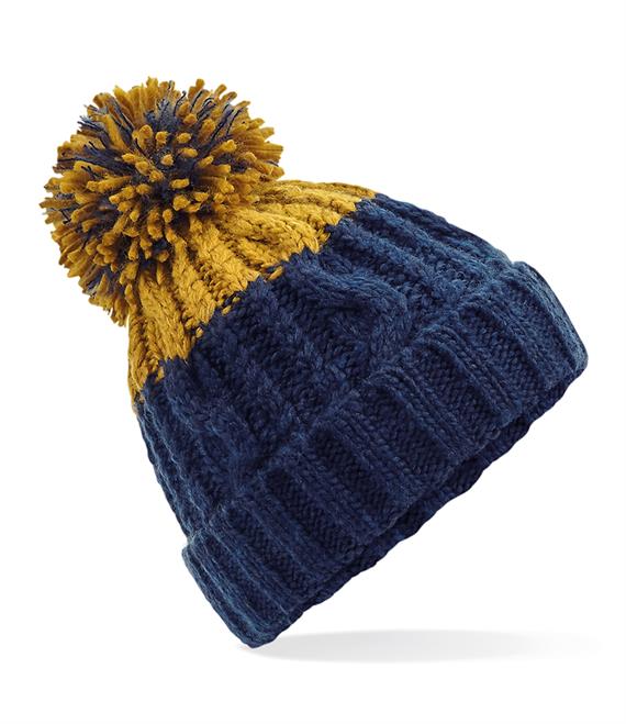 Two Blue Knitted Beanie Hat