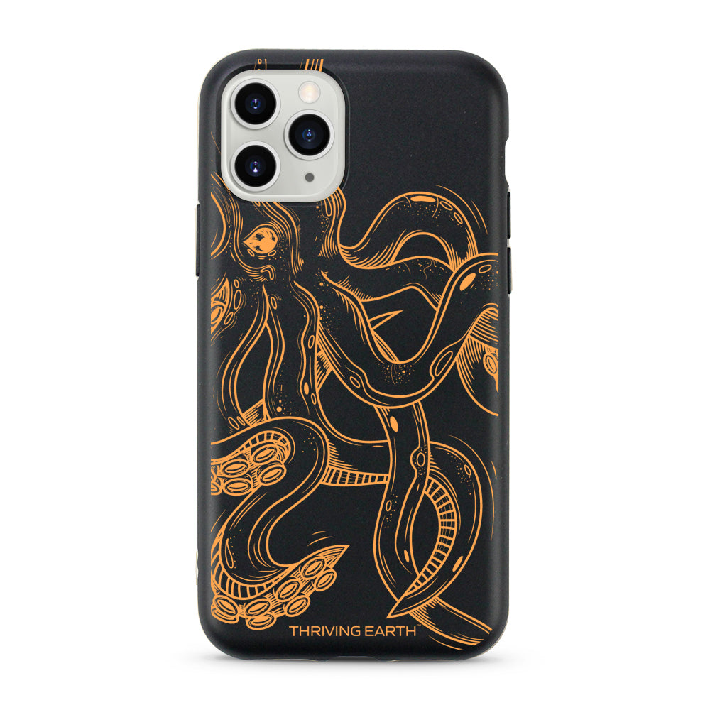 Custodia per iPhone Octopus nera